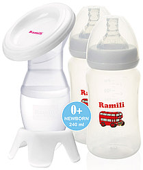 Ручной молокоотсос MC200 с двумя бутылочками 240ML (MC200240MLX2) (Ramili Baby, Великобритания)