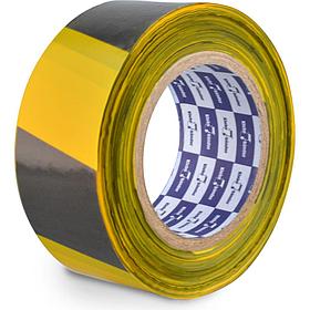 Лента для ограждений неклейкая, 50мм, чёрно-желтая (с этикеткой) Klebebander/8