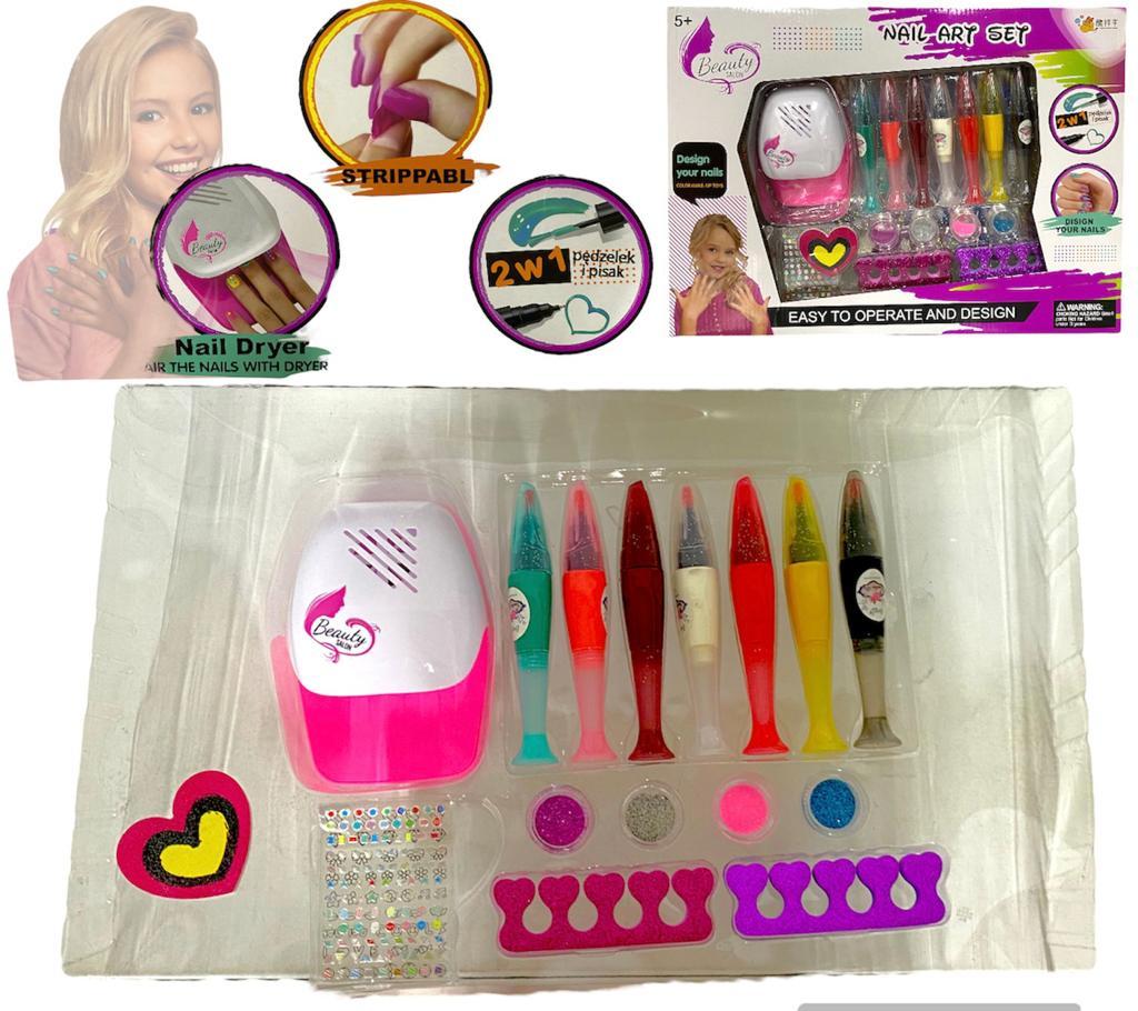 LXH-3028-13 Beauty salon nail artset 2w1 набор для маникюра с лампой 46*33см