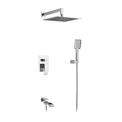 Встраиваемый смеситель для ванны с 3-функциями Gappo хром G7107