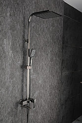 Душевая система с каскадным изливом Gappo оружейная сталь G2407-9