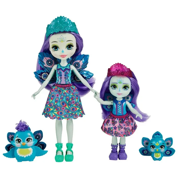Набор игровой Enchantimals Сестрички с питомцами Пэттер и Пьера Павлина