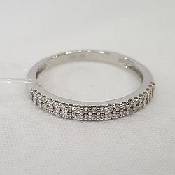 Серебряное кольцо с дорожкой фианитов SOKOLOV 94011536 покрыто  родием