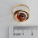 Кольцо из золочёного серебра с янтарём SOKOLOV 83010057 позолота, фото 3