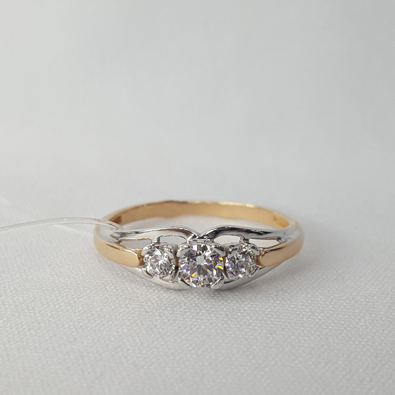 Серебряное помолвочное кольцо Фианит Aquamarine 66573.6 позолота - фото 1 - id-p68381801