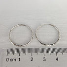 Серьги конго из серебра с алмазной гранью SOKOLOV 94140073 серебро с родием коллекц. SKLV, фото 2