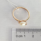 Серебряное кольцо с жемчугом культ. Красная Пресня 23310475 позолота, фото 3