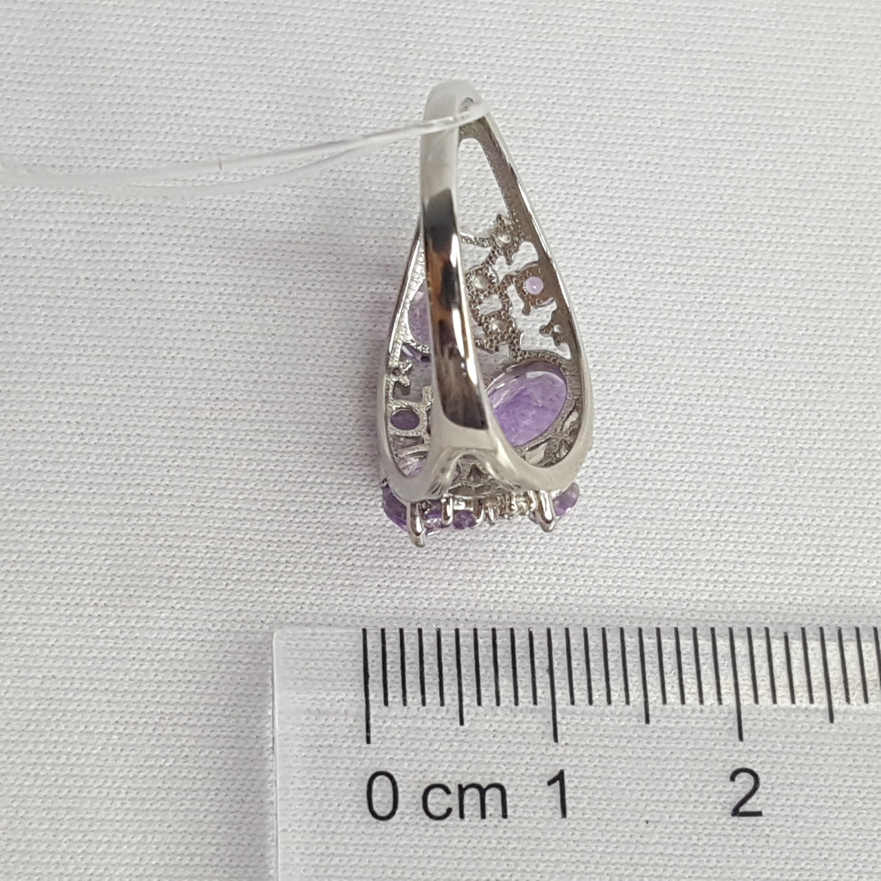 Кольцо из серебра с аметистами и фианитами SOKOLOV 92010221 покрыто родием - фото 3 - id-p61098818