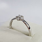 Серебряное кольцо  Фианит Aquamarine 68236А.5 покрыто  родием, фото 2