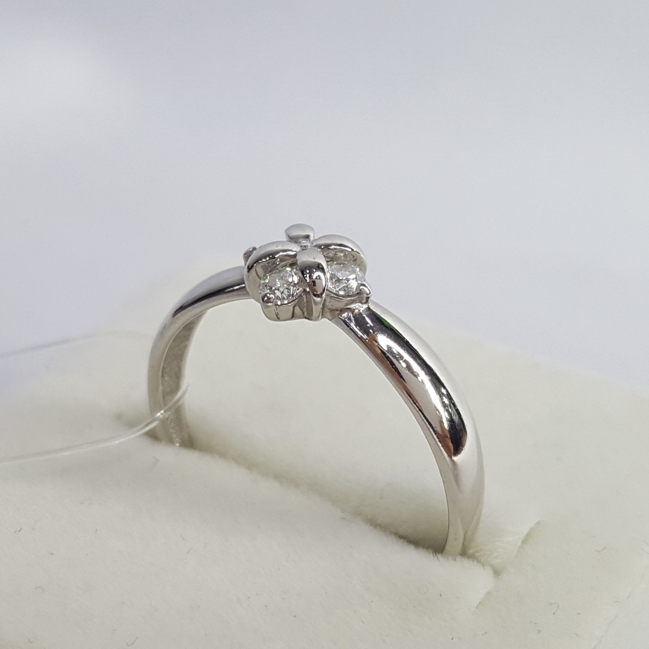 Серебряное кольцо Фианит Aquamarine 68236А.5 покрыто родием - фото 2 - id-p61302011