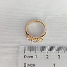 Кольцо из золочёного серебра с фианитами SOKOLOV 93010784 позолота, фото 3