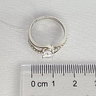 Кольцо с фианитом серебряное SOKOLOV 94010862 покрыто  родием, фото 3
