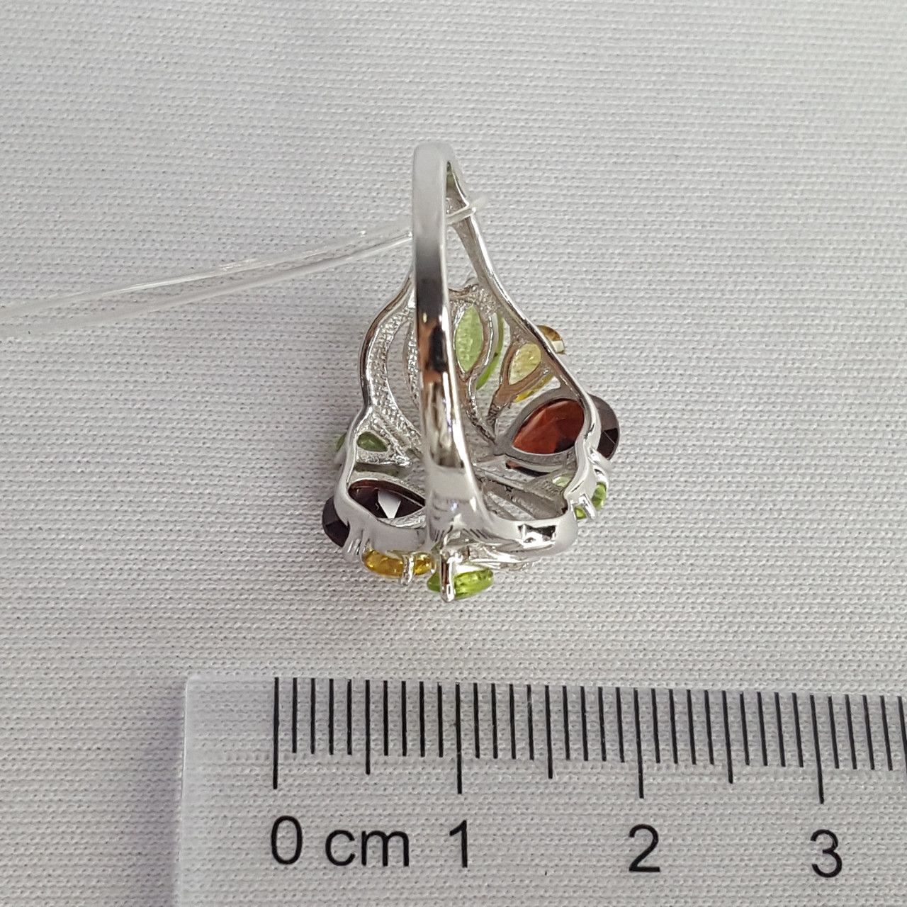 Кольцо из серебра с миксом камней SOKOLOV 92011833 покрыто родием - фото 3 - id-p72767425