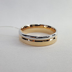 Обручальное кольцо из золочёного серебра SOKOLOV 94110028 покрыто  родием