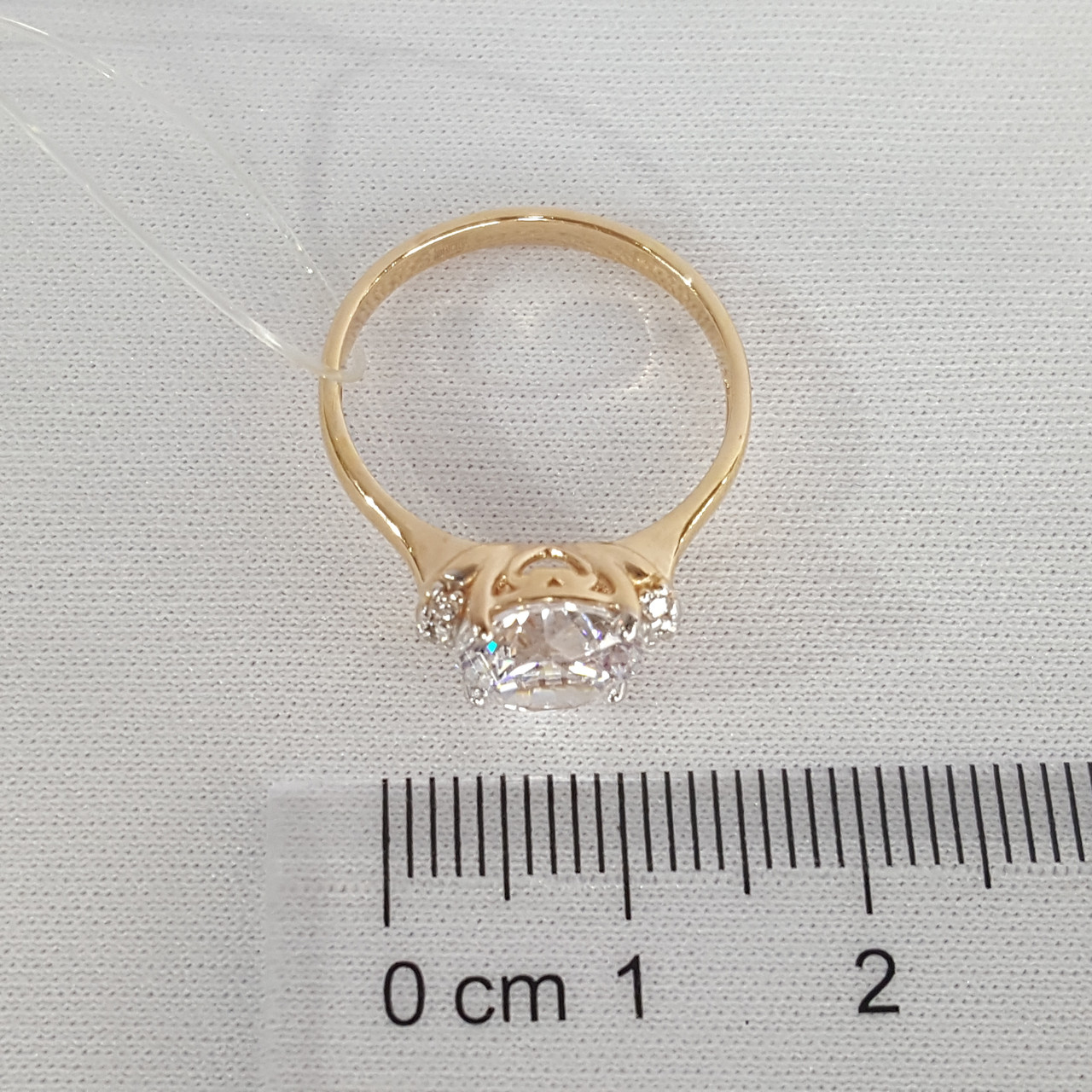 Кольцо из золочёного серебра с фианитами SOKOLOV 89010088 позолота - фото 3 - id-p50154921