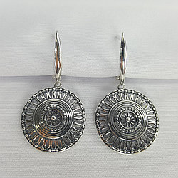 Серьги из серебра Diamant 95-121-01113-1 черненное серебро