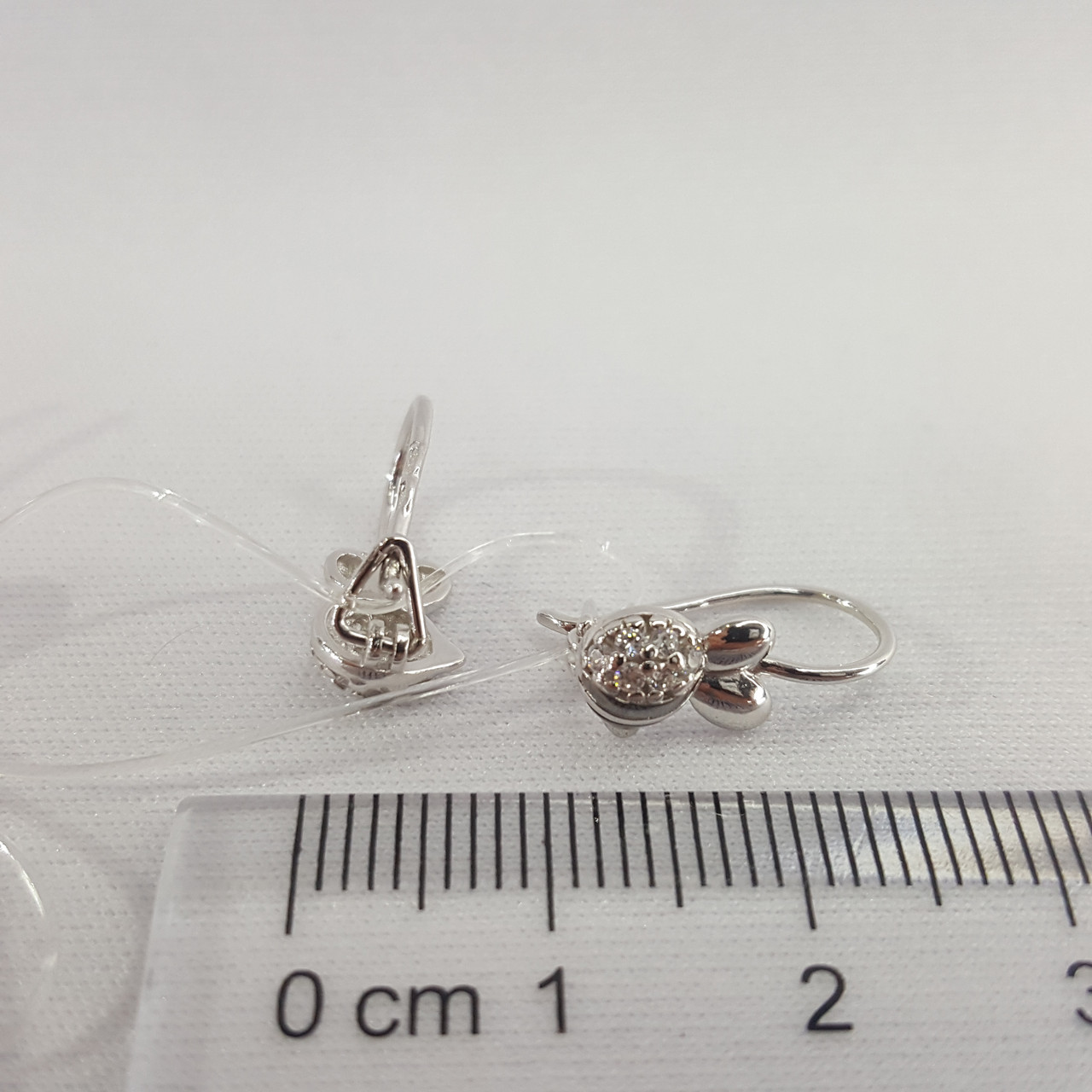Серьги из серебра с фианитами Diamant 94-120-00987-1 покрыто родием коллекц. Принцессы - фото 3 - id-p91497291