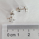 Серьги-пусеты из серебра с фианитами SOKOLOV 94022477 покрыто  родием с французким замком, фото 3