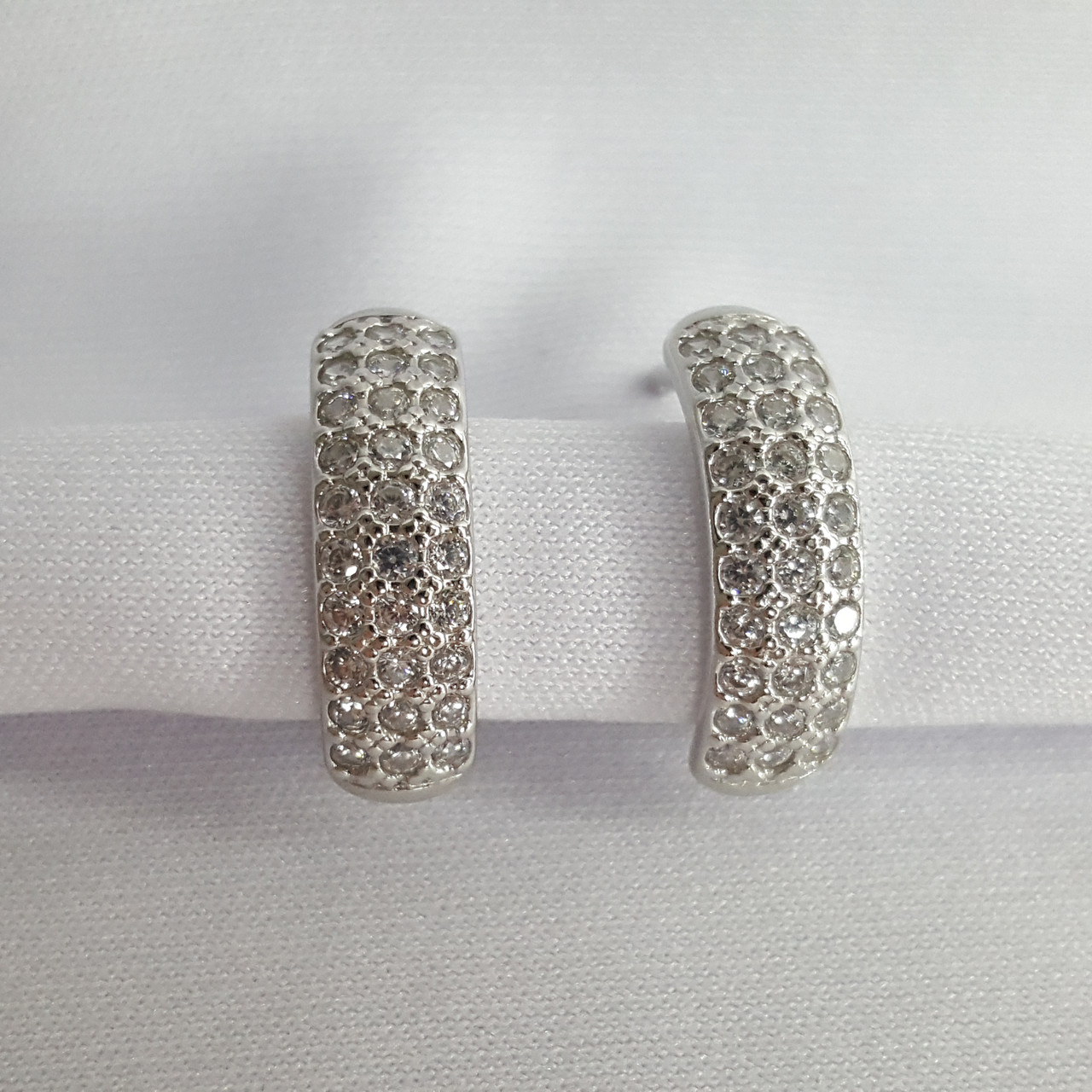 Серьги из серебра с фианитами SOKOLOV 94020058 серебро с родием, с английским замком коллекц. SVOBODA, фото 1