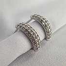 Серьги из серебра с фианитами SOKOLOV 94020058 серебро с родием, с английским замком коллекц. SVOBODA, фото 2