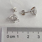 Серьги из серебра с фианитами SOKOLOV 94023745 покрыто  родием с французким замком, фото 3
