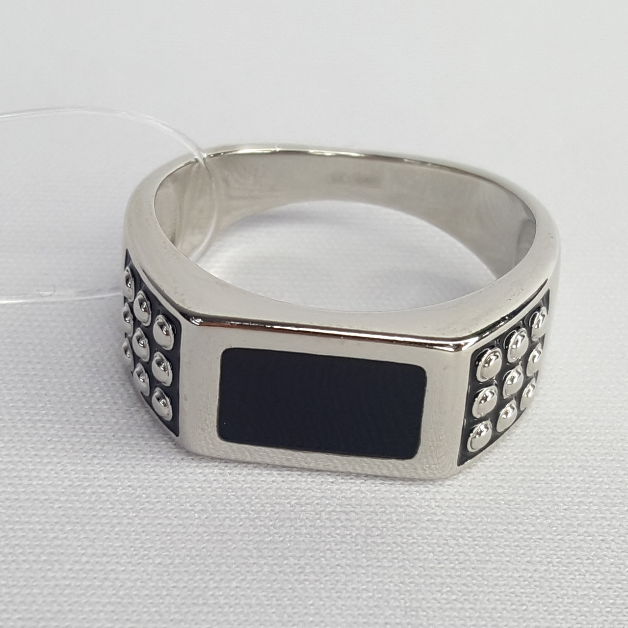 Кольцо из серебра с эмалью Diamant 94-112-00716-1 покрыто родием коллекц. Для него - фото 1 - id-p83966339