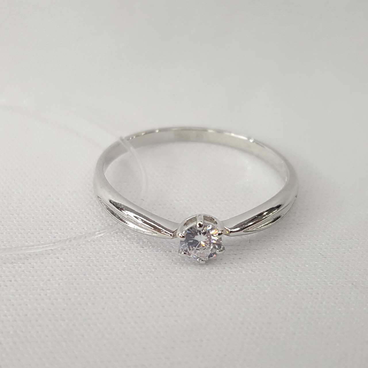 Кольцо из серебра с фианитом Diamant 94-110-01376-1 серебро с родием