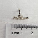 Серьга из серебра с фианитами SOKOLOV 94170235 покрыто  родием, фото 3