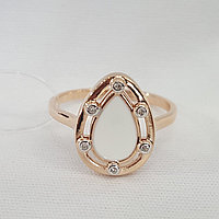 Кольцо из золочёного серебра с фианитами и эмалью Diamant 93-110-01592-1 позолота