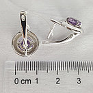 Серьги из серебра с аметистами Diamant 94-320-00782-2 покрыто  родием, фото 3