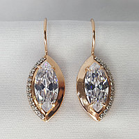 Серебряные серьги с фианитом Красная пресня 33812229Д