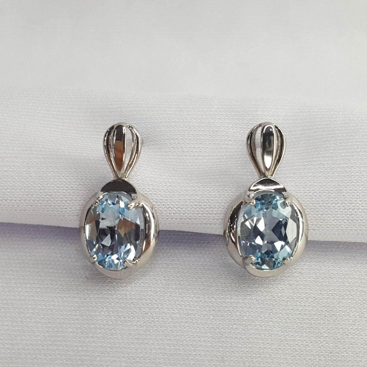 Серьги из серебра с топазами Diamant 94-320-00604-1 покрыто  родием