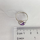 Кольцо из серебра с аметистом и фианитами SOKOLOV 92011940 покрыто  родием, фото 3