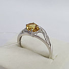 Серебряное кольцо  Цитрин  Фианит Aquamarine 6914906А.5, фото 3