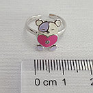 Кольцо из серебра с эмалью и фианитом SOKOLOV 94013183 покрыто  родием, фото 3