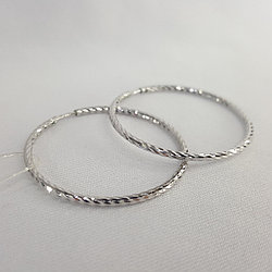 Серьги конго из серебра с алмазной гранью SOKOLOV 94140015 серебро с родием коллекц. SKLV