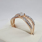 Серебряное кольцо  Фианит Aquamarine 67227А.6, фото 3