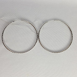 Серьги конго из серебра  Aquamarine 30915.5 серебро с родием