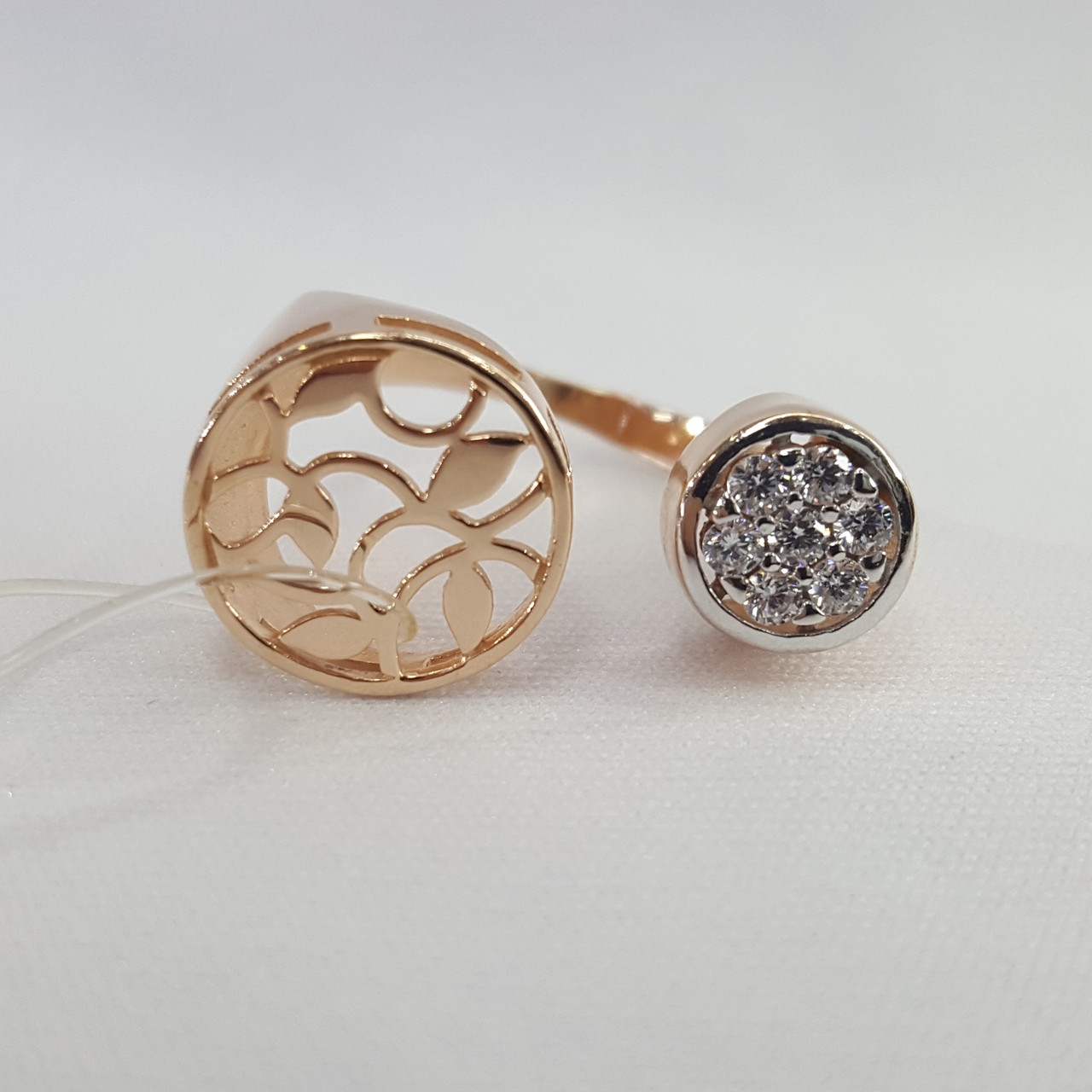 Серебряное кольцо Фианит Aquamarine 68519А.6