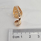 Серебряное кольцо  Фианит Aquamarine 68519А.6 позолота, фото 3