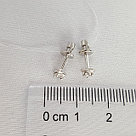 Серьги из серебра с бриллиантами SOKOLOV 87020048 покрыто  родием с французким замком, фото 3