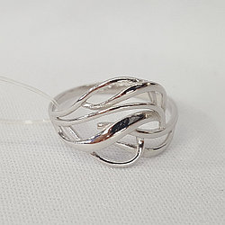 Серебряное кольцо  Aquamarine 52791.5 покрыто  родием