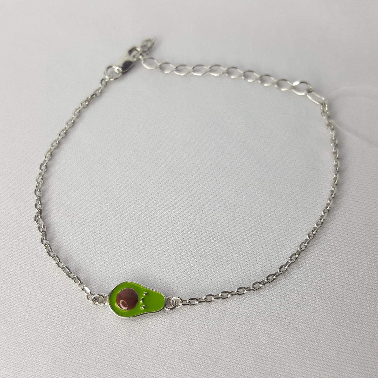 Серебряный браслет классический Эмаль Aquamarine 74637.5 вставка эмаль коллекц. Happy, фото 1