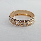 Серебряное обручальное кольцо  Aquamarine 54796.6 позолота, фото 8