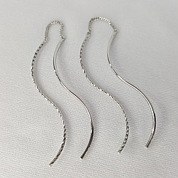 Серьги из серебра Diamant 94-120-01036-1 серебро с родием