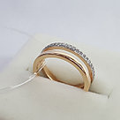 Кольцо серебряное на 2-ю фалангу  Фианит Aquamarine 67510А.6  коллекц. Foxy, фото 3