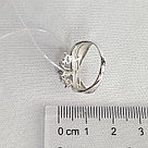 Серебряное кольцо  Фианит Aquamarine 68078А.5 покрыто  родием, фото 3