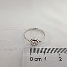 Помолвочное кольцо из серебра с фианитом SOKOLOV 94011569 покрыто  родием, фото 3