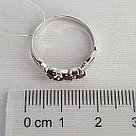 Кольцо из серебра с гранатами и фианитами SOKOLOV 92011594 покрыто  родием, фото 3