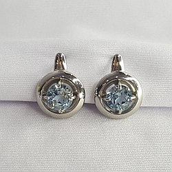 Серьги из серебра с топазами Diamant 94-320-00782-1 серебро с родием